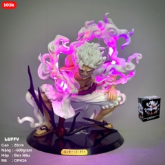 Mô Hình OnePiece Luffy nika gear 5 Chế Led trạng thái siêu ngầu cao 20cm nặng 600g , Figure OnePiece - có vỏ hộp màu - K12-T2-S6