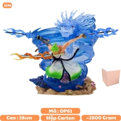 Mô Hình OnePiece Zoro wano hiệu ứng lốc xoáy siêu đẹp - Bản cao cấp -  cao 28cm - nặng 2800gram - Figure OnePiece - Có Hộp Carton