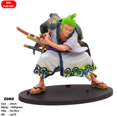 Mô Hình OnePiece Zoro wano siêu ngầu 16cm nặng 500g - One Piece - no box - (VAT 002-01-60) - K27-T1-S8