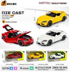 Mô Hình xe oto Toyota GR Supra hợp kim , tỉ lệ 1:32 - Dài 15cm - rộng 7.1cm - cao 4.2cm - SKU : oto-3211B - ( Vat : 003-01-70 )