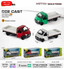 Mô Hình xe tải chở hàng chất liệu hợp kim , tỉ lệ 1:36 - Dài 14cm - rộng 5.5cm - cao 5cm - SKU : oto-3619A - ( Vat : 003-01-20 )