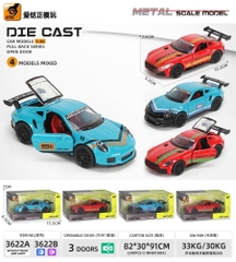 Mô Hình xe đua chất liệu hợp kim , tỉ lệ 1:36 - Dài 12.2cm - rộng 5.2cm - cao 3.6cm - SKU : oto-3622A - ( Vat : 003-01-35 )