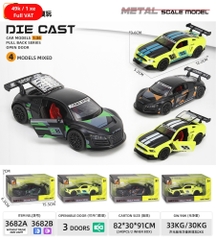 Mô Hình xe đua chất liệu hợp kim , tỉ lệ 1:36 - Dài 12cm - rộng 5cm - cao 4cm - SKU : oto-3682A - ( Vat : 003-01-35 )