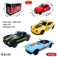 Mô Hình xe Oto đua hợp kim , tỉ lệ 1:43 - Dài 10.8cm - rộng 4.5cm - cao 3cm - SKU : oto-4362A - ( Vat : 003-01-20 )