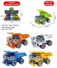 Mô Hình xe ben khai thác mỏ - Dài 12.8cm - rộng 7.1cm - cao 7.2cm - FULL BOX : box màu SKU : oto-706-77 - ( VAT DC002 ) - K82-T2-S6