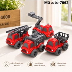 Xe ô tô cảnh sát, cứu hỏa chất liệu nhựa đặc ( bán ngẫu nhiên - Mua số lượng 12 tặng hộp trưng bày - SKU : oto-7662 - (VAT: 103-02-7) - K13-T2-S5-6