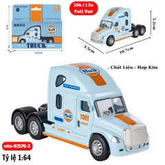 Mô Hình Xe Đầu Kéo Màu Xanh , tỉ lệ 1:64 Hợp kim- Dài 10.7cm - rộng 3.5cm - cao 5.2cm - FULL BOX : box màu SKU : oto-92176-2 - ( VAT DC002 ) - K82-T2-S4
