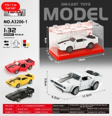 Mô Hình Xe Đua Cổ Điển , tỉ lệ 1:36-  Cao 3.6cm - Ngang 11.5cm - Hộp Meca  SKU : oto-A3206-1 - ( Vat : 003-01-35 )