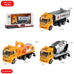 Mô Hình 3 Oto Xây Dựng Vàng hợp kim , tỉ lệ 1:64 - Dài 11.5cm - rộng 3.5cm - cao 4.5cm- SKU : oto-CF17-A10 - ( Vat : 003-01-20 )