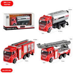 Mô Hình 3 Oto Cứu Hoả hợp kim , tỉ lệ 1:64 - Dài 12cm - rộng 3.5cm - cao 5cm- SKU : oto-CF17-F10 - ( Vat : 003-01-20 )