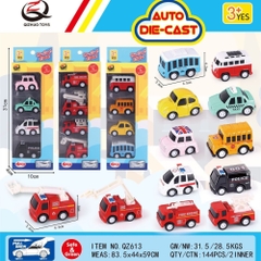 Mô Hình 1 vỉ 4 Xe Tổng Hợp - Cao 32cm - Ngang 10cm - Vỉ Nhựa SKU : oto-QZ613 - ( Vat : 003-03-50 )