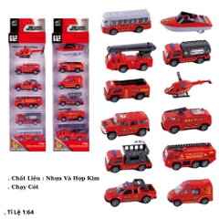 Mô Hình 1 vỉ 6 Xe Cứu Hỏa - Cao 32cm - Ngang 10cm - Vỉ Nhựa SKU : oto-QZ619-B - ( Vat : 003-03-50 )