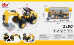 Mô Hình Xe Máy Xúc , tỉ lệ 1:50, chất liệu hợp kim và nhựa - Dài 20cm - rộng 7.5cm - cao 8cm - SKU : oto-ST99-C6A