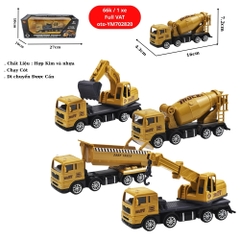 Mô Hình 4 loại  Xe Công Trình , chất liệu hợp kim và nhựa - Dài 16cm - rộng 4.3cm - cao 7.2cm - SKU : oto-588-26 - ( Vat : 003-01-35 !!! )