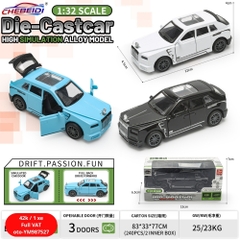 Mô Hình Xe oto Rolls-Royce Cullinan 3 Màu , tỉ lệ 1:36 - Dài 12cm - rộng 4.5cm - cao 4cm -  SKU : oto-YM987527 ( VAT 003-01-20 )