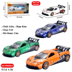 Mô Hình xe oto Pagani Huayra hợp kim , tỉ lệ 1:36 - Dài 12.2cm - rộng 5.4cm - cao 3.2cm - SKU : oto-YZ35301-3 - ( Vat : 003-01-35 ) -