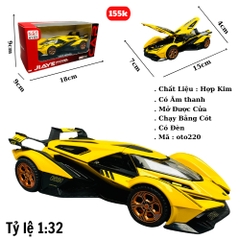 Mô Hình Xe đua F1 vàng 1:32 Hợp kim - Có tiếng - đèn pha sáng - Dài 15cm - rộng 7cm - cao 4cm - nặng ~ 500gram - FULL BOX : box màu SKU : oto220 - (VAT: 003-01-100) - K70-T4-S10