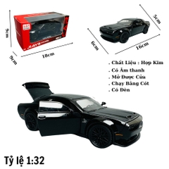 Mô Hình xe mustang đen 1:32 Hợp kim - Có tiếng - đèn pha sáng - Dài 15cm - rộng 7cm - cao 4cm - nặng ~ 500gram - FULL BOX : box màu SKU : oto258 - ( VAT 003-01-100 ) - K64-T4-S1