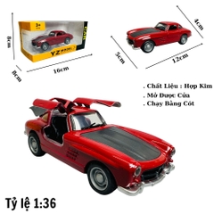 Mô Hình xe mẹc cổ đỏ lé đen - tỉ lệ 1:36 Hợp kim có thể mở cửa - bánh sau chạy cót - Dài 12cm - rộng 5cm - cao 4cm - nặng : 200gram - FULL BOX : box màu - SKU : oto265 n3-k11-t1-s1