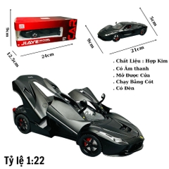Mô Hình xe laferari đen tỉ lệ 1:22 Hợp kim có thể mở cửa - bánh sau chạy cót - Dài 21cm - rộng 9cm - cao 5cm - nặng : 800gram - FULL BOX : box màu SKU : oto282 - (VAT: 003-01-180) -