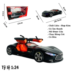 Mô Hình xe mẹc đen tỉ lệ 1:24 Hợp kim có thể mở cửa - bánh sau chạy cót - Dài 20.5cm - rộng 8cm - cao 4cm - nặng : 800gram - FULL BOX : box màu SKU : oto323 - (VAT: 003-01-150)