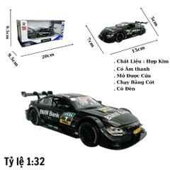 Mô Hình xe bmw sport đen tỉ lệ 1:32 Hợp kim có thể mở cửa - bánh sau chạy cót - Dài 15cm - rộng 7cm - cao 5cm - nặng : 500gram - FULL BOX : box màu SKU : oto326 - (VAT: 003-01-150)