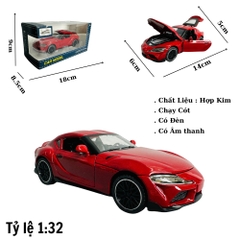 Mô Hình xe Toyota đỏ tỉ lệ 1:32 Hợp kim có thể mở cửa - bánh sau chạy cót - Dài 14cm - rộng 6cm - cao 5cm - nặng : 500gram - FULL BOX : box màu SKU : oto367 -