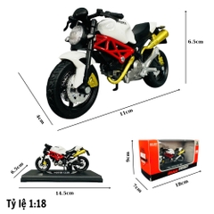 Mô Hình xe máy Trắng Yên Đen Bô Vàng 1:18 Hợp kim - Dài 11cm - rộng 4cm - cao 6.5cm - nặng ~ 300gram - FULL BOX : box màu SKU : oto421 - K70-T1-S10