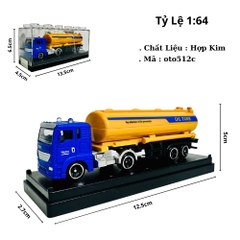 Mô Hình Xe Bồn Đầu Xanh Thân Vàng 1:64 Hợp kim - Dài 12.5cm - Cao 5cm - Rộng : 2.7cm - nặng : 200gram - Hộp Nhựa Trong SKU : oto512c