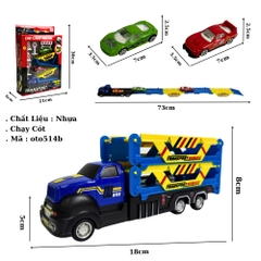 Mô Hình Xe Tải Xanh Vàng đường ray - bánh sau chạy cót - Dài 18cm - rộng 5cm - cao 8cm - nặng : 1kg5 - FULL BOX : box màu SKU : oto514b - ( VAT : DC00 ) - K56-T4-S5