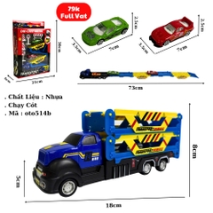 Mô Hình Xe Tải Xanh Vàng đường ray - bánh sau chạy cót - Dài 18cm - rộng 5cm - cao 8cm - nặng : 1kg5 - FULL BOX : box màu SKU : oto514b - ( VAT : DC00 ) - K56-T4-S5