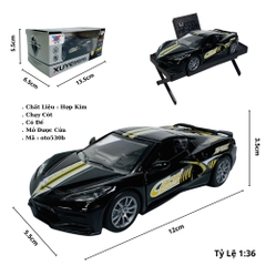 Mô Hình Xe ferari đen họa tiết tỉ lệ 1:36 Hợp kim có thể mở cửa - bánh sau chạy cót - Dài 12.5cm - rộng 5.5cm - cao 3.5cm - nặng : 300gram - FULL BOX : box màu SKU : oto530b - K52-T2-S5