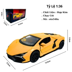 Mô Hình Xe Vàng tỉ lệ 1:36 Hợp kim có thể mở cửa - bánh sau chạy cót - Dài 12.5cm - rộng 5.5cm - cao 3.5cm - nặng : 300gram - FULL BOX : box màu SKU : oto540a - K52-T2-S1
