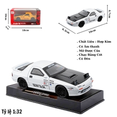 Mô Hình Xe Mazda RX-7 Màu Trắng , tỉ lệ 1:32 Hợp kim có thể mở cửa - bánh sau chạy cót - Dài 16cm - rộng 6.3cm - cao 4.7cm - FULL BOX : box màu SKU : oto554b - ( VAT : 003-01-130 )- K51-T3-S2