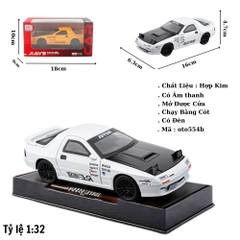 Mô Hình Xe Mazda RX-7 Màu Trắng , tỉ lệ 1:32 Hợp kim có thể mở cửa - bánh sau chạy cót - Dài 16cm - rộng 6.3cm - cao 4.7cm - FULL BOX : box màu SKU : oto554b - ( VAT : 003-01-130 )- K51-T3-S2