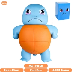 Hàng Loại 1 - Mô Hình đồ chơi -  Rùa nước Squirtle siêu to khổng lồ - cao 43cm rộng 16cm nặng 1.8kg - Pokemon - Bộ Pokemon - Có Vỏ Hộp màu N1-K37-T4-S4