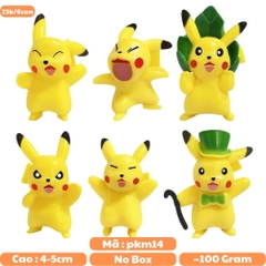 Mô Hình POKEMON Bộ 6 trạng thái Pikachu - Cao 4-5cm - nặng 60gram - Figure POKEMON No box : bọc túi OPP -K14-T2-S6