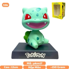 Mô Hình lắc đầu Pokemon Fushigidane - Cao 12cm - nặng 150gram - Phụ kiện : đế + miếng dán - FULL BOX : box màu - N3-K25-T2-S3