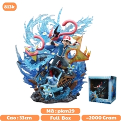 Hàng Cao Cấp -  Mô Hình Pokemon Satoshi bản cao cấp - Có led Đế - Cao : 30cm - Ngang : 33cm - Nặng : 2 kg - Figure pokemon - Full Box - N3-T5
