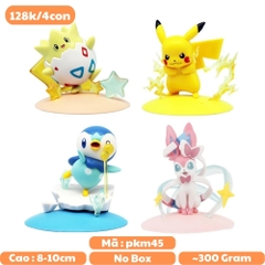 Mô Hình POKEMON Bộ 4 Pokemon có đế - Cao 8-10.5cm - Nặng 350gram - Pokemon - No Box - Bọc Túi OPP - N3-K35-T2-S1
