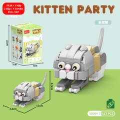 Combo 2 bộ đồ chơi lắp ghép mèo con 117pcs. SKU: LG-S0004-3 ( VAT 001-C2-11 ) K114-T2-S3