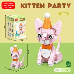 Combo 2 bộ đồ chơi lắp ghép mèo con 117pcs. SKU: LG-S0004-8 ( VAT 001-C2-11 ) K114-T2-S8