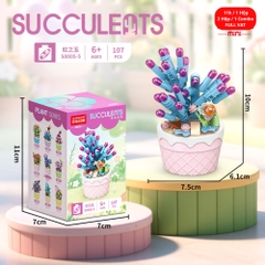 Combo 2 bộ lắp ghép cây Sương rồng 107pcs. SKU: LG-S0005-5 ( VAT 001-C2-11 ) - K120-T2-S5