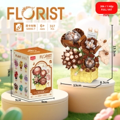 Bộ đồ chơi lắp ghép chậu hoa 317pcs. SKU: LG-S0006-7 ( VAT 001-06-11 ) K108-T3-S3