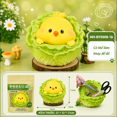 Mô Hình Các Con Vật Cosplay Rau Cải Bắp Size Nhỏ KT 12*12*11 - SKU : MH-BY0008-1 - (VAT: MH002)