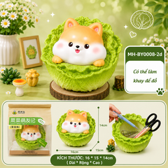 Mô Hình Các Con Vật Cosplay Rau Cải Bắp Nhỡ KT 16*15*14cm - SKU : MH-BY0008-2 - (VAT: MH003)