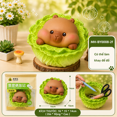 Mô Hình Các Con Vật Cosplay Rau Cải Bắp Nhỡ KT 16*15*14cm - SKU : MH-BY0008-2 - (VAT: MH003)