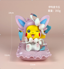 Mô Hình Pokemon pikachu cosplay bản cao cấp - Cao : 14cm - Nặng : 400gram - Figure pokemon - No Box n4-k1-bl2