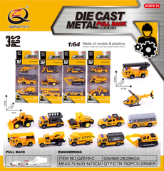 Bộ 3 xe phương tiện công trình xây dựng hợp kim , tỉ lệ 1:64 - Dài 8.7cm - rộng 3.2cm - cao 4.6cm- SKU : oto-QZ616-C - ( Vat : 003-03-30 )