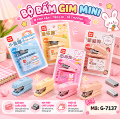 Dụng cụ bấm ghim mini tặng kèm hộp ghim - SKU: G-7137 - (VAT:  111-03-9) - K27-T2-S1